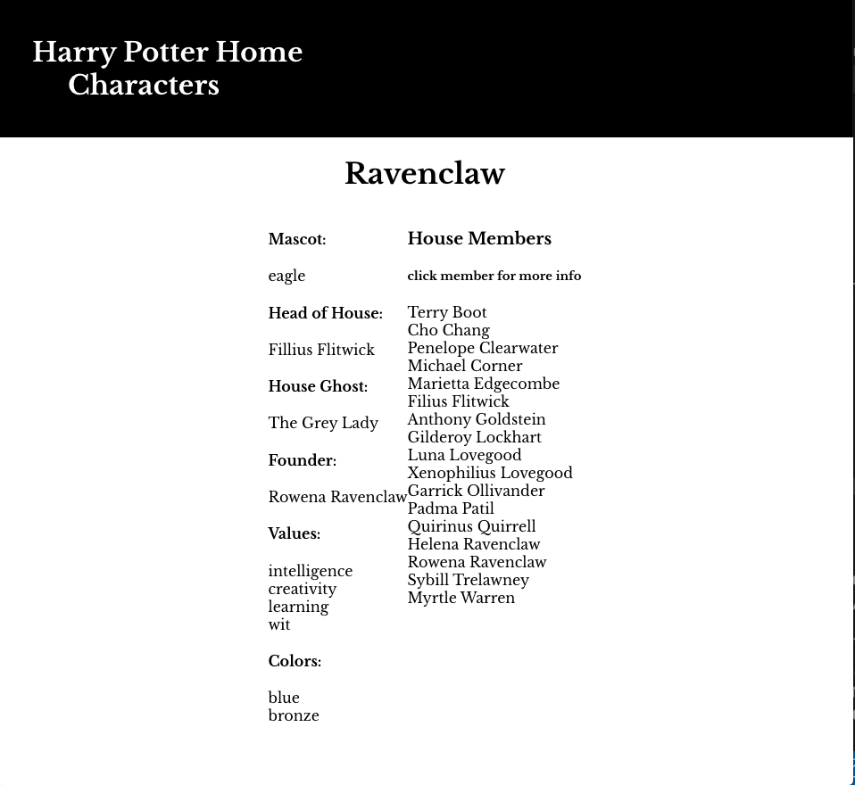 Harry Potter Home app screenshot